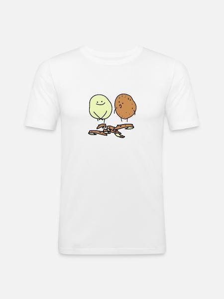 FKK (b) - Männer Slim Fit T-Shirt - Weiß