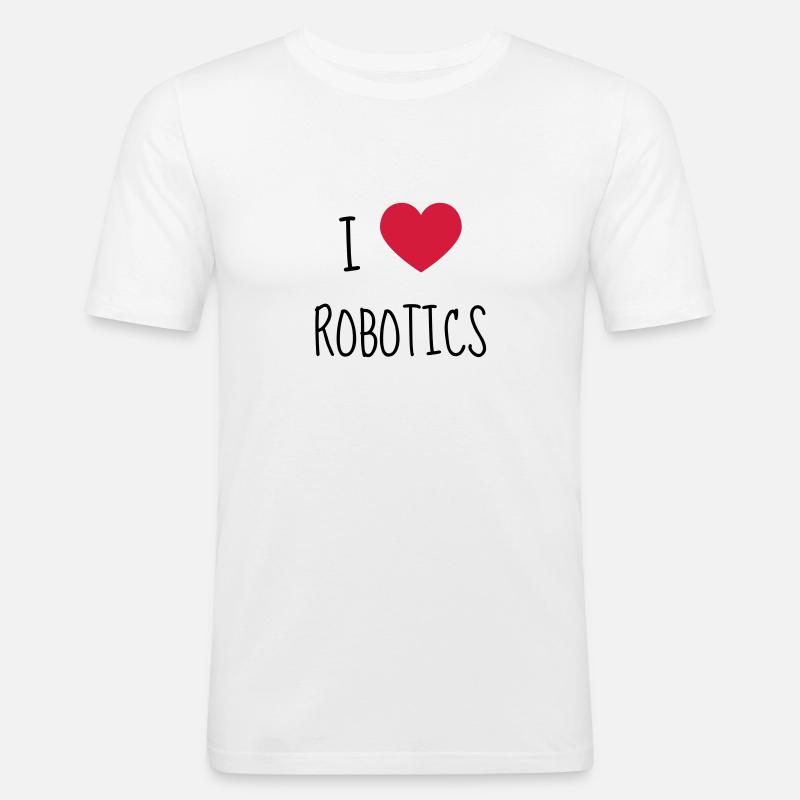 Robotik / Roboter / Robot / Robotics - Männer Slim Fit T-Shirt - Weiß