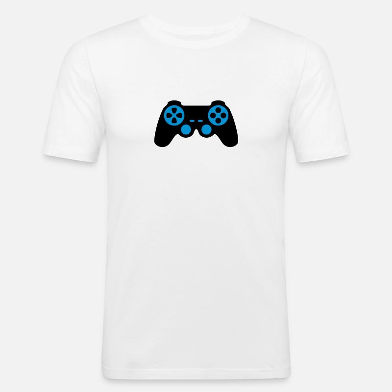 Controller - Männer Slim Fit T-Shirt - Weiß