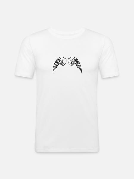 Angel Wings Design - Men's Slim Fit T-Shirt - white