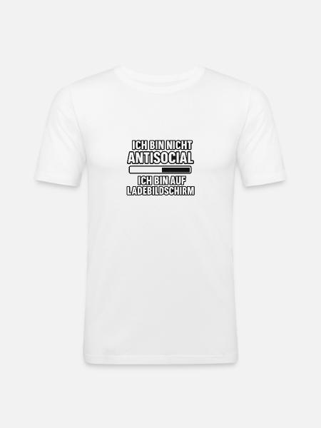 Ladebildschirm-Modus - Männer Slim Fit T-Shirt - Weiß