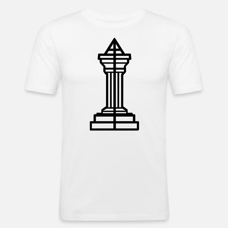 Obelisk - Männer Slim Fit T-Shirt - Weiß