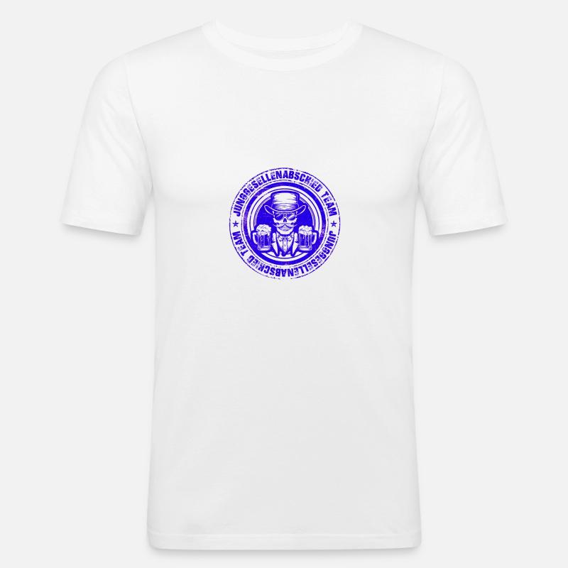 Junggesellenabschied Team Skelett - Männer Slim Fit T-Shirt - Weiß