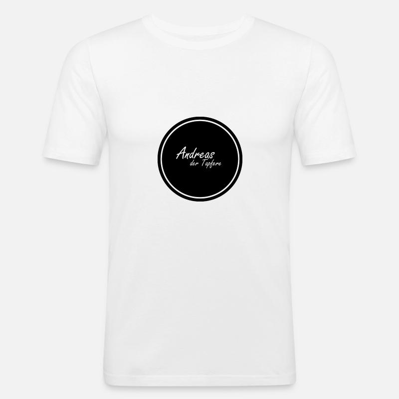 Andreas der Tapfere - Männer Slim Fit T-Shirt - Weiß