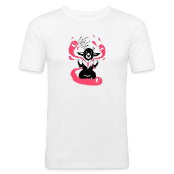 cool - Männer Slim Fit T-Shirt - Weiß - Vorne - Nik (191cm)