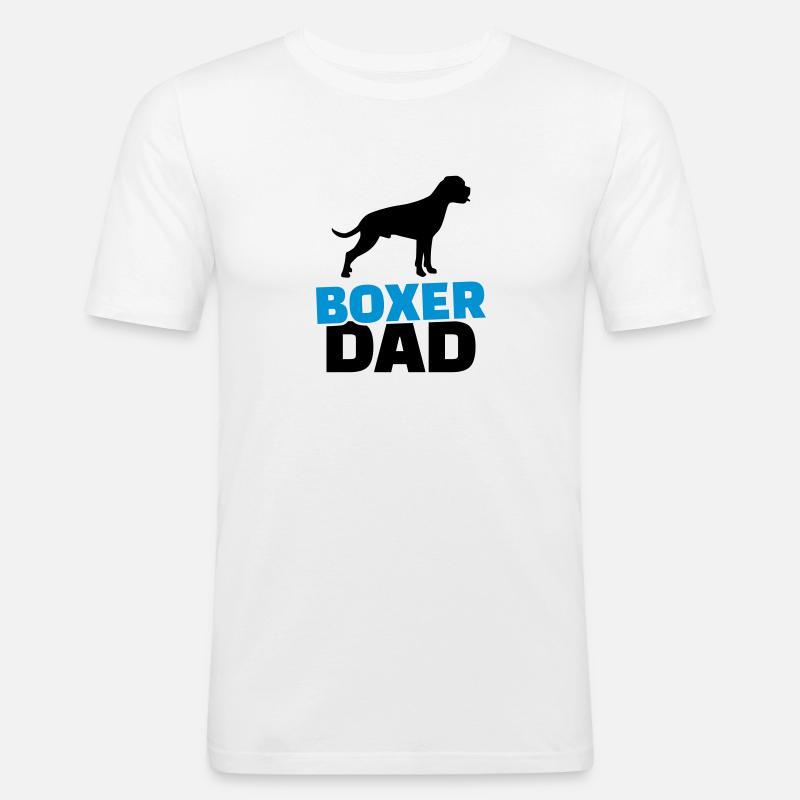 Boxer - Männer Slim Fit T-Shirt - Weiß