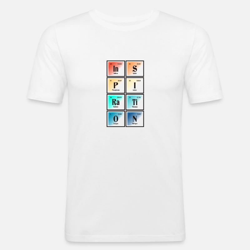 Inspiration - Periodensystem der Elemente - Männer Slim Fit T-Shirt - Weiß