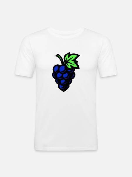 Grapes Symbol Grapes - Men's Slim Fit T-Shirt - white