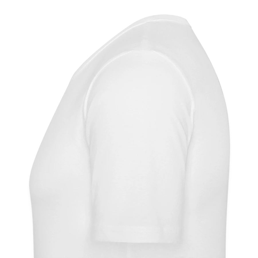 Hollow Peak badge on a men's slim fit t-shirt, white, left