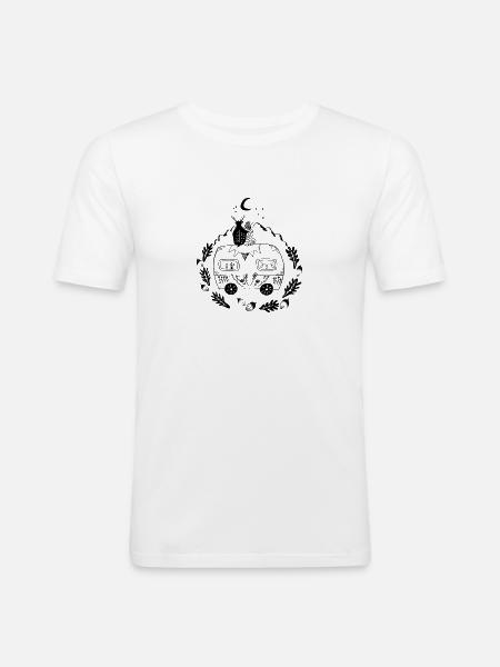 Norwegenliebe - Männer Slim Fit T-Shirt - Weiß