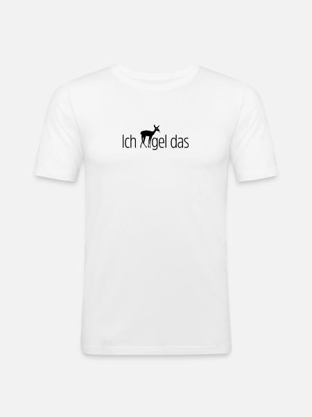 Ich REHgel regel das - Männer Slim Fit T-Shirt - Weiß