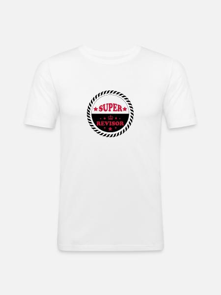 Super revisor - Men's Slim Fit T-Shirt - white