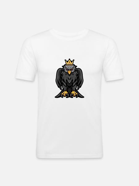 Harpy Bird Comic Crown - Men's Slim Fit T-Shirt - white