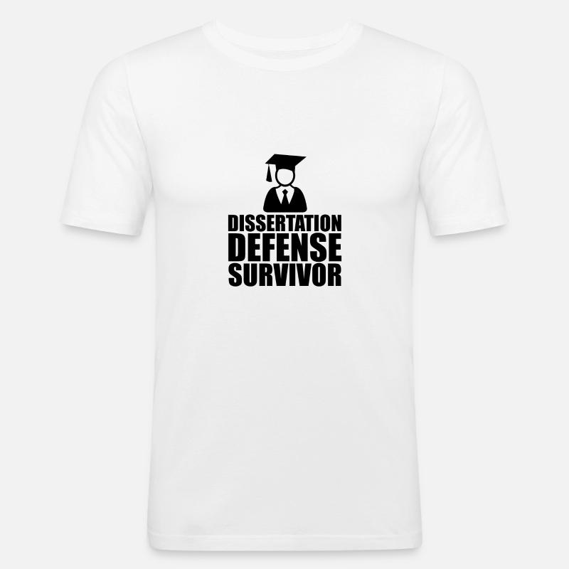 Dissertation Defense Survivor - Männer Slim Fit T-Shirt - Weiß