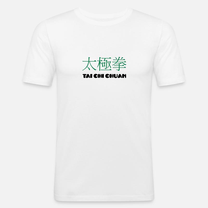 Tai chi chuan - Männer Slim Fit T-Shirt - Weiß