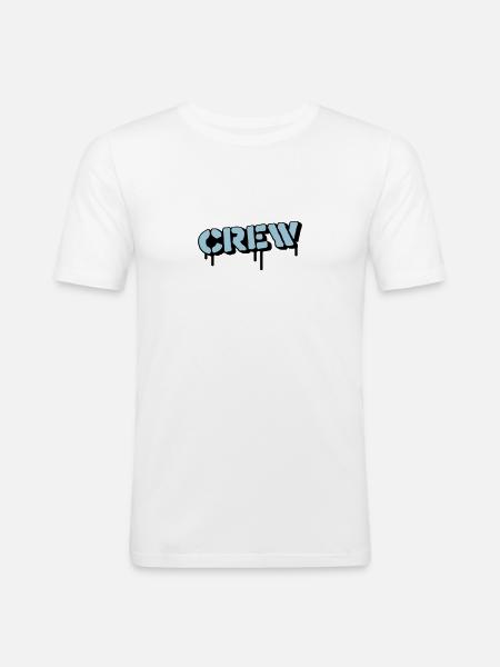 crew - Männer Slim Fit T-Shirt - Weiß