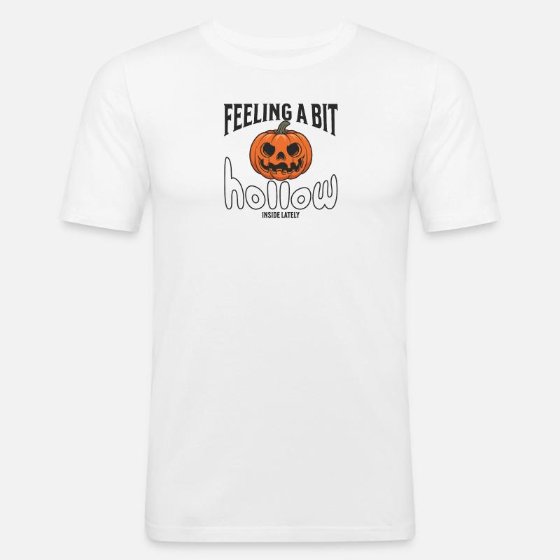 Feeling a bit hollow inside - Männer Slim Fit T-Shirt - Weiß