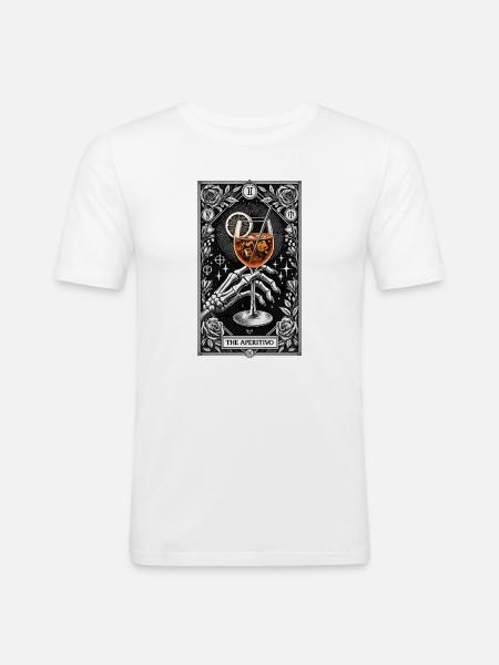 The Aperitivo (Spritz) – Mystic Tarot Card - Men's Slim Fit T-Shirt - white