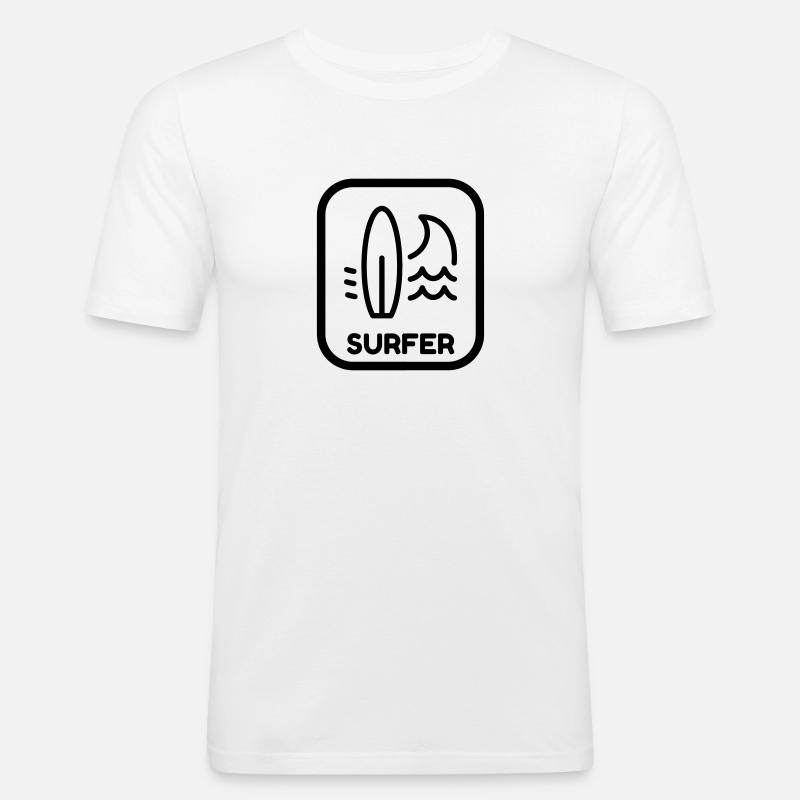 Surf / Surfing / Surfer / Surfen / Beach - Men's Slim Fit T-Shirt - white