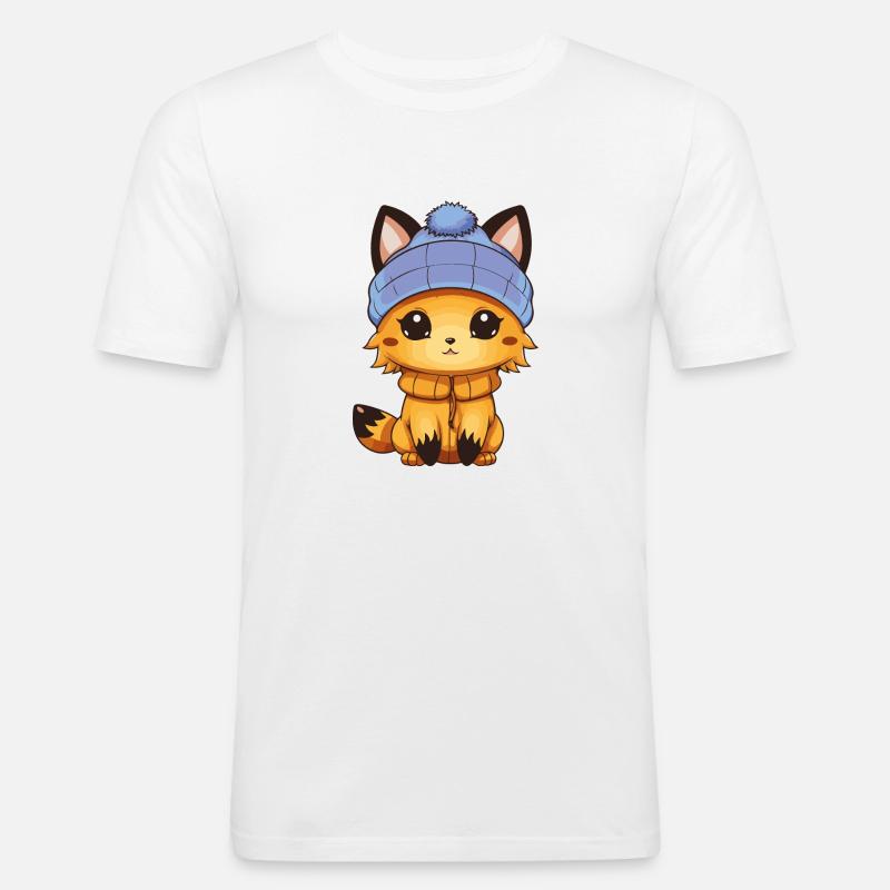 Fox Comic - Men's Slim Fit T-Shirt - white