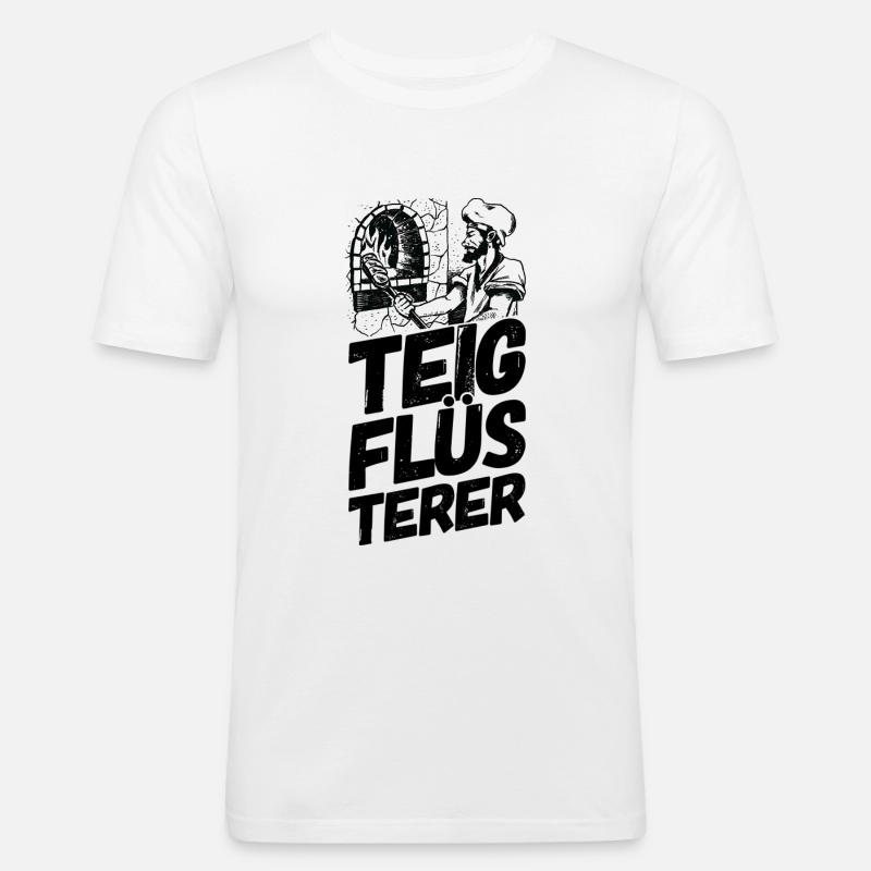Bäcker Bäckerei Backwaren Backen - Männer Slim Fit T-Shirt - Weiß