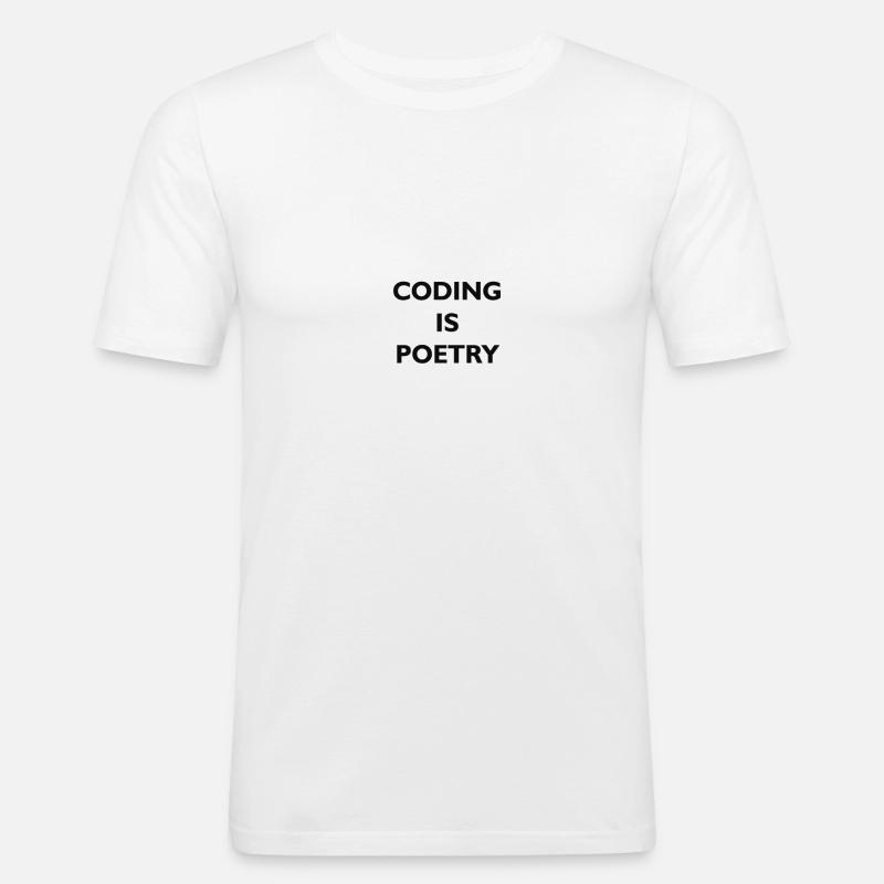 Encoding is densifying - Men's Slim Fit T-Shirt - white