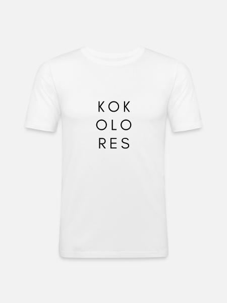 KOKOLORES - Männer Slim Fit T-Shirt - Weiß