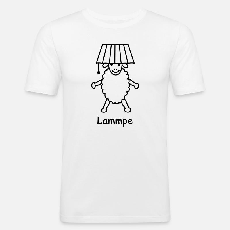 TIB_Lamm-pe - Männer Slim Fit T-Shirt - Weiß