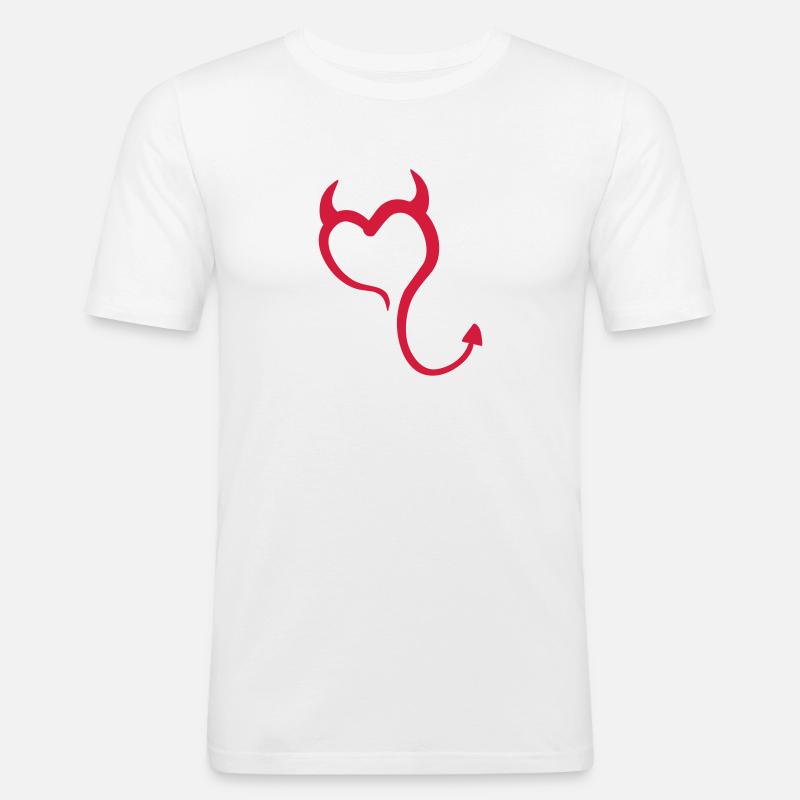 Little Devil 01 - Männer Slim Fit T-Shirt - Weiß