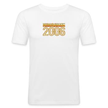 Original 2006 Retro Vintage - Men's Slim Fit T-Shirt - white - Front - Nik (191cm)
