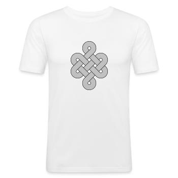 Celtic knot - Men's Slim Fit T-Shirt - white - Front - Nik (191cm)