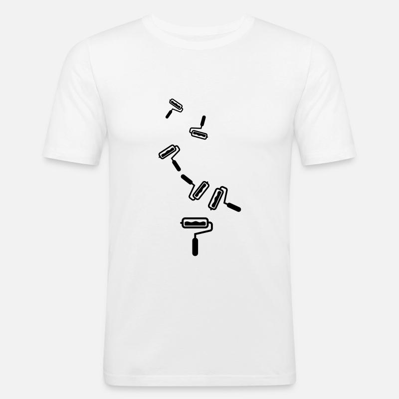 Painter Silhouette icon - Men's Slim Fit T-Shirt - white
