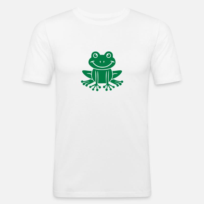 Frosch - Männer Slim Fit T-Shirt - Weiß