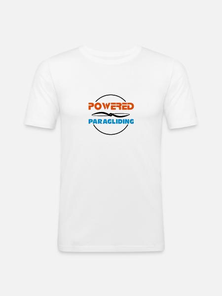powered paragliding - Männer Slim Fit T-Shirt - Weiß