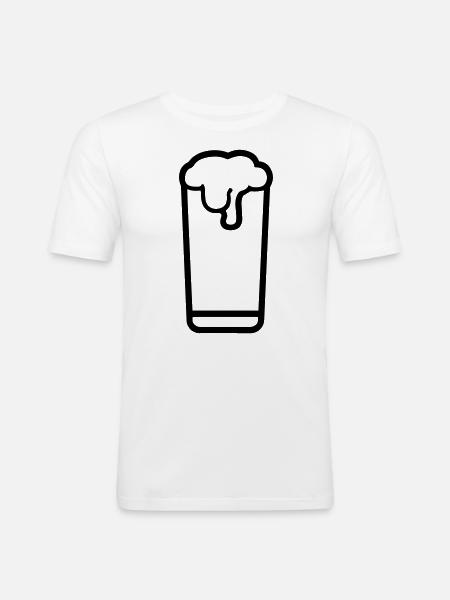 Beer - Men's Slim Fit T-Shirt - white