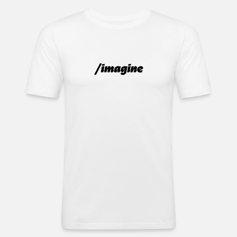 imagine - Männer Slim Fit T-Shirt - Weiß