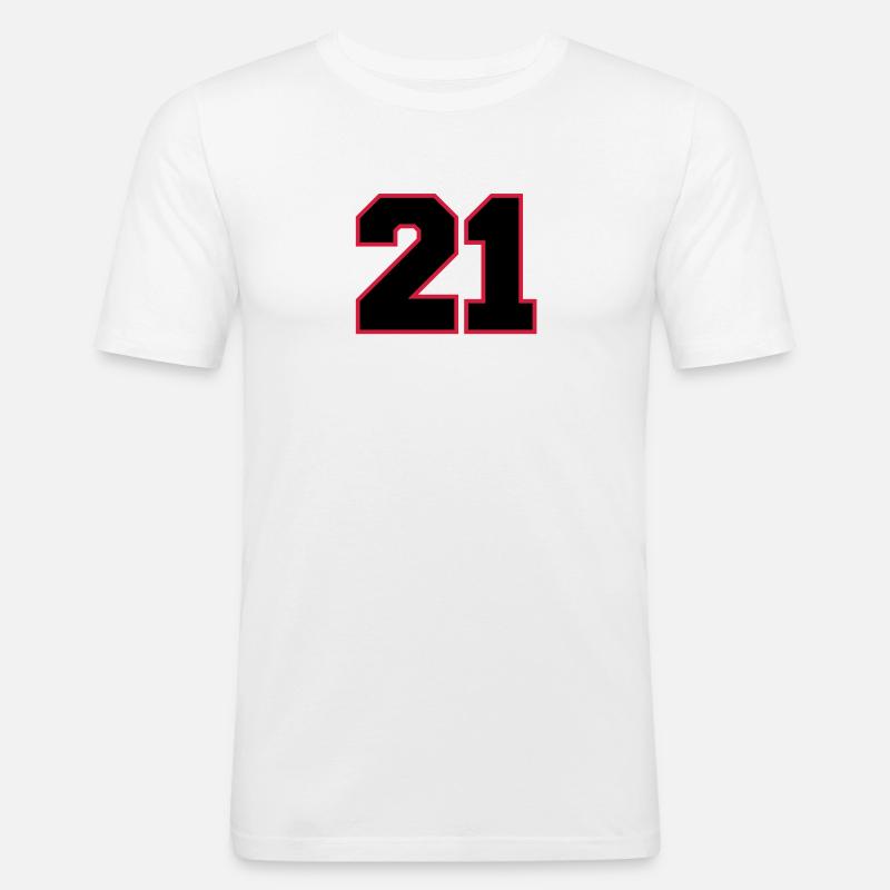 number21 - Männer Slim Fit T-Shirt - Weiß
