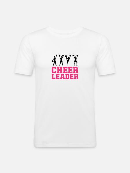 Cheerleader - T-shirt près du corps Homme - blanc
