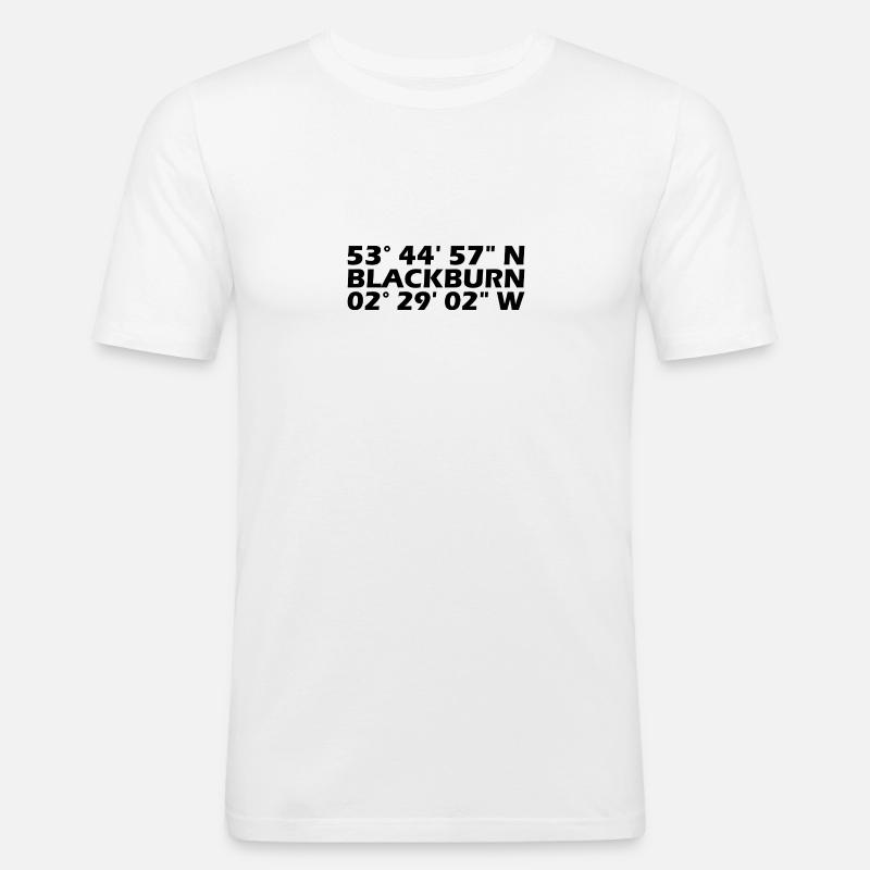 Blackburn Coordinates - Men's Slim Fit T-Shirt - white