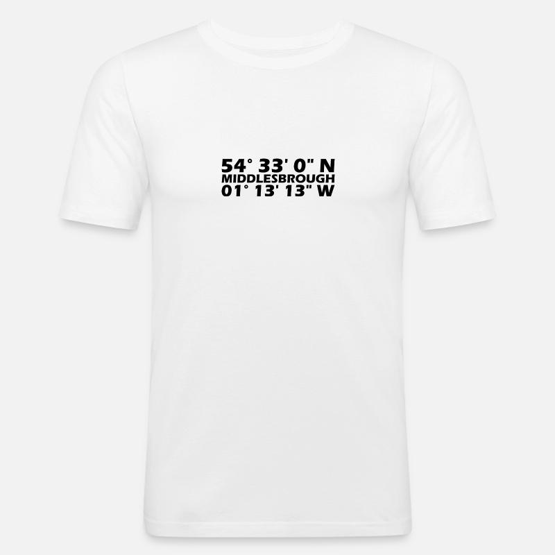 Coordonnées de Middlesbrough - T-shirt près du corps Homme - blanc
