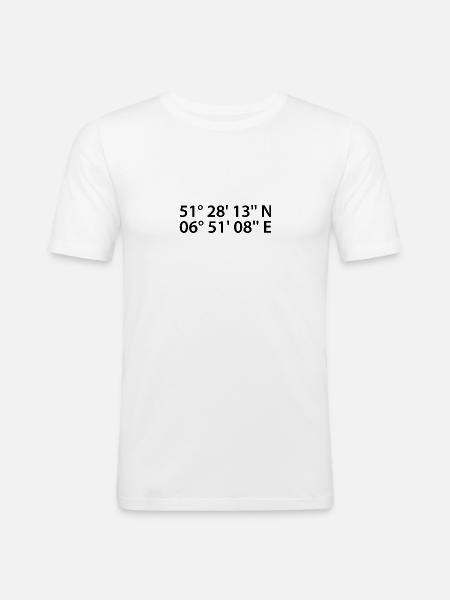 Oberhausen coordinates - Men's Slim Fit T-Shirt - white