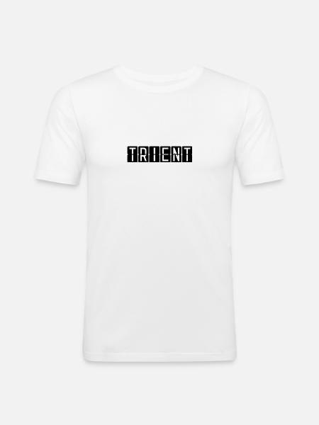 Trient Flughafentafel - Männer Slim Fit T-Shirt - Weiß