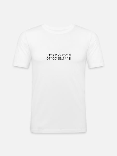 Food Coordinates - Men's Slim Fit T-Shirt - white
