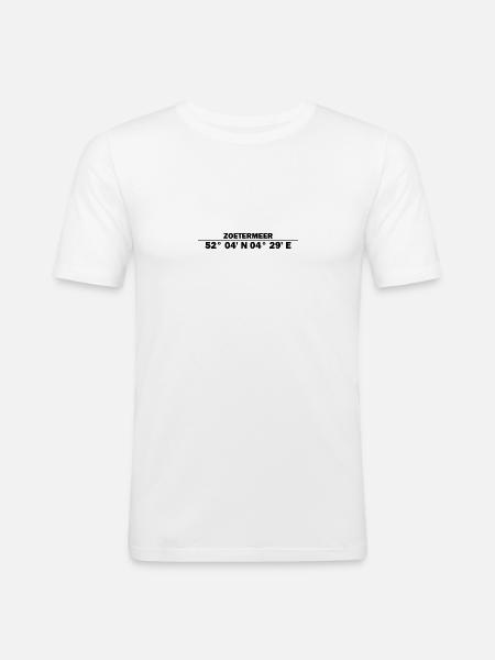 Coordonnées Zoetermeer - T-shirt près du corps Homme - blanc