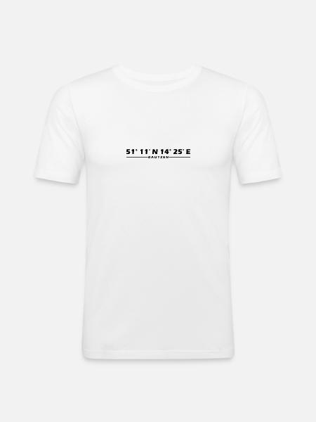 Bautzen coordinates - Men's Slim Fit T-Shirt - white