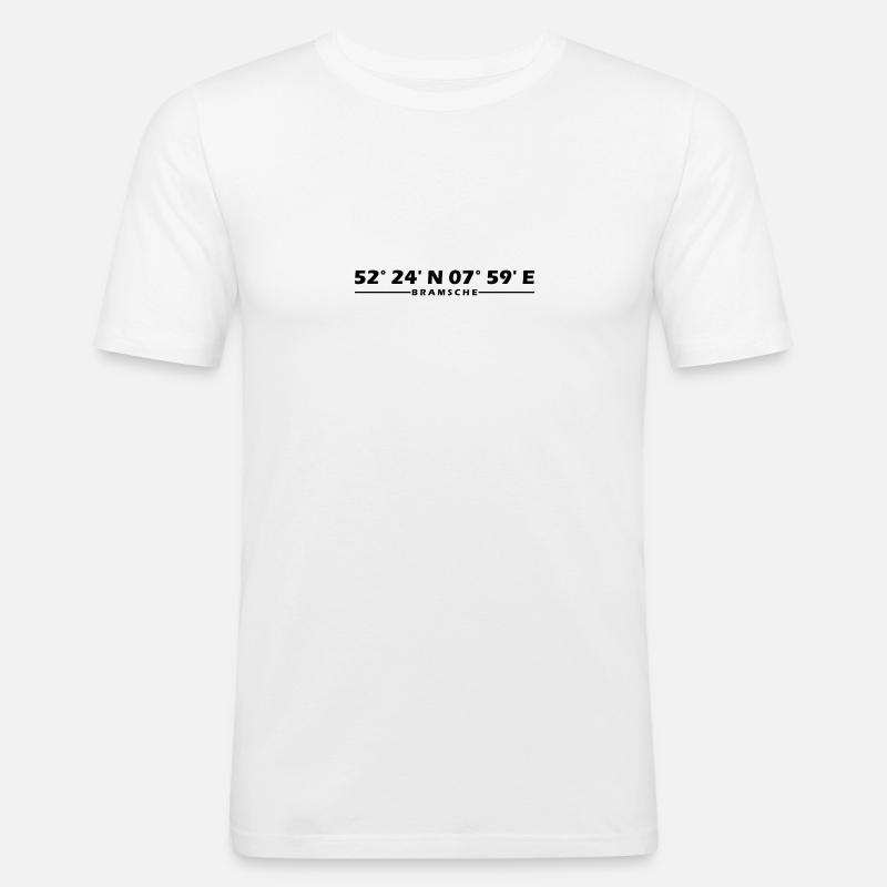 Bram coordinates - Men's Slim Fit T-Shirt - white