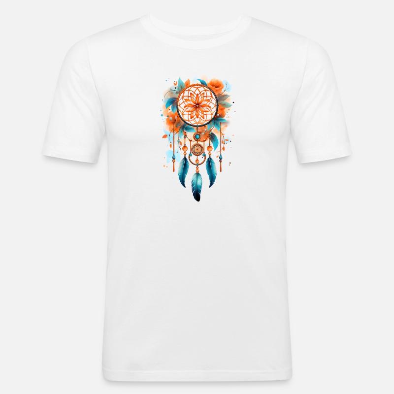 Dreamcatcher - Männer Slim Fit T-Shirt - Weiß