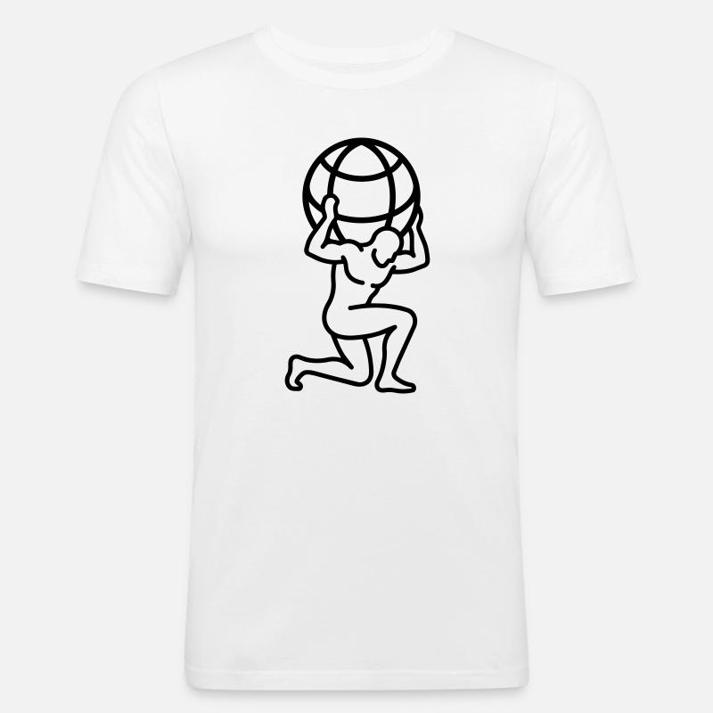 Kugel - Männer Slim Fit T-Shirt - Weiß
