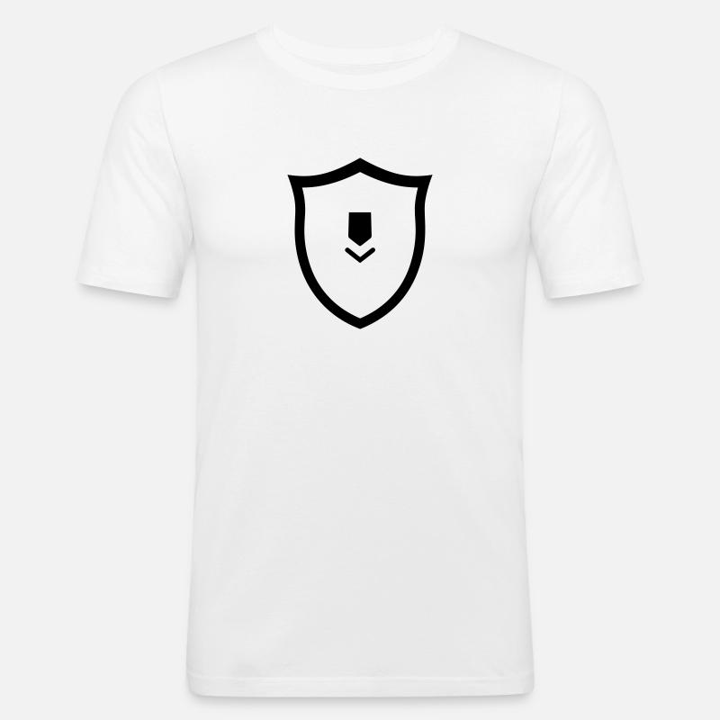 Schild - Männer Slim Fit T-Shirt - Weiß