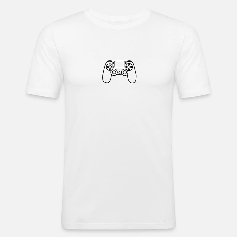 Controller - Männer Slim Fit T-Shirt - Weiß